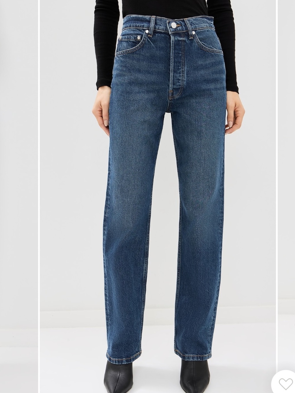 EB DENIM Shopbop high rise denim blue straight leg jeans size 24 $295